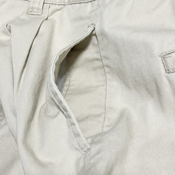 Vintage Esprit High Waist Mom Pants Cream Cotton Twill Pleated 80s 90s - Picture 6 of 10